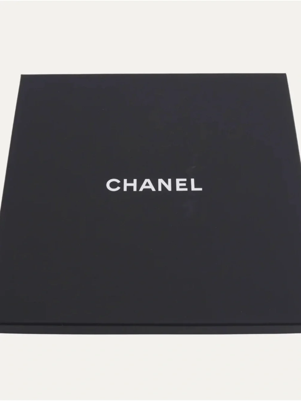 CHANEL Black and White Logo Knit Beanie